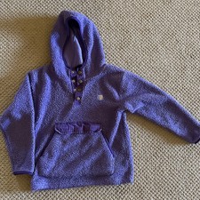 Carhartt Sherpa Fleece Hooded Purple 1/2 Snap Pullover Sweatshirt Girl  s 10