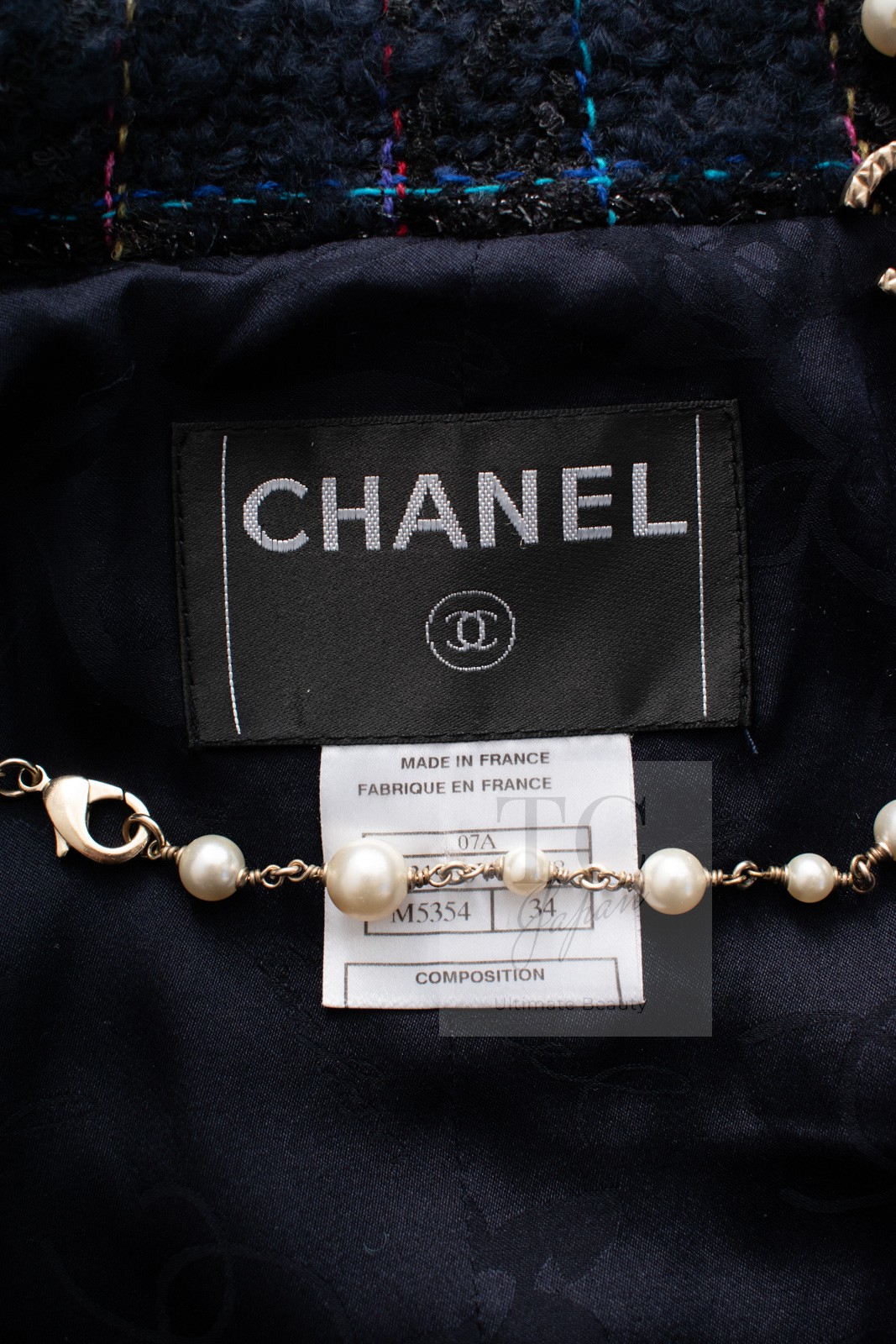 CHANEL 07A Dark Navy Multicolor Tweed Jacket Skirt Suit Karl Lagerfeld 34 US2 thumbnail 17