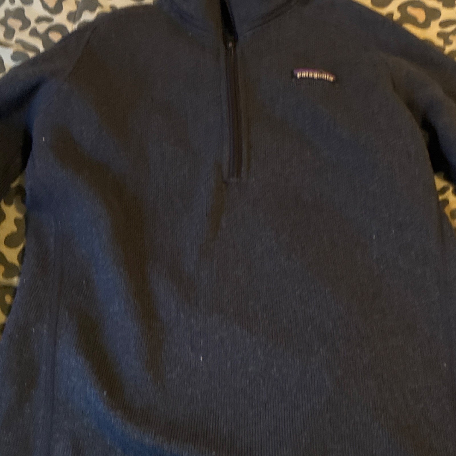 Patagonia Better Sweater Women’s M Navy 1/4 Zip Mid-Length Long Sleeve Jacket
