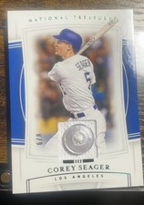 2020 National Treasures Baseball Corey Seager Button Card /8
