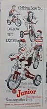 1952 AMF Junior Velocipedes bicycle tricycle boys girls Vintage ad