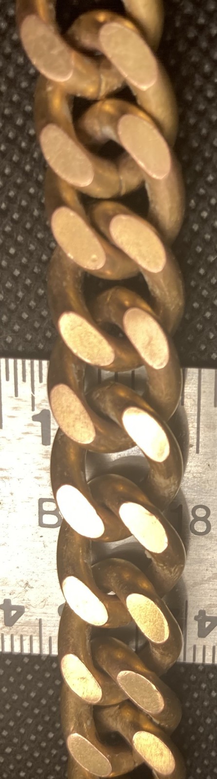 LARGE HEAVY Solid Copper Mens Chain Bracelet 9" L… - image 8