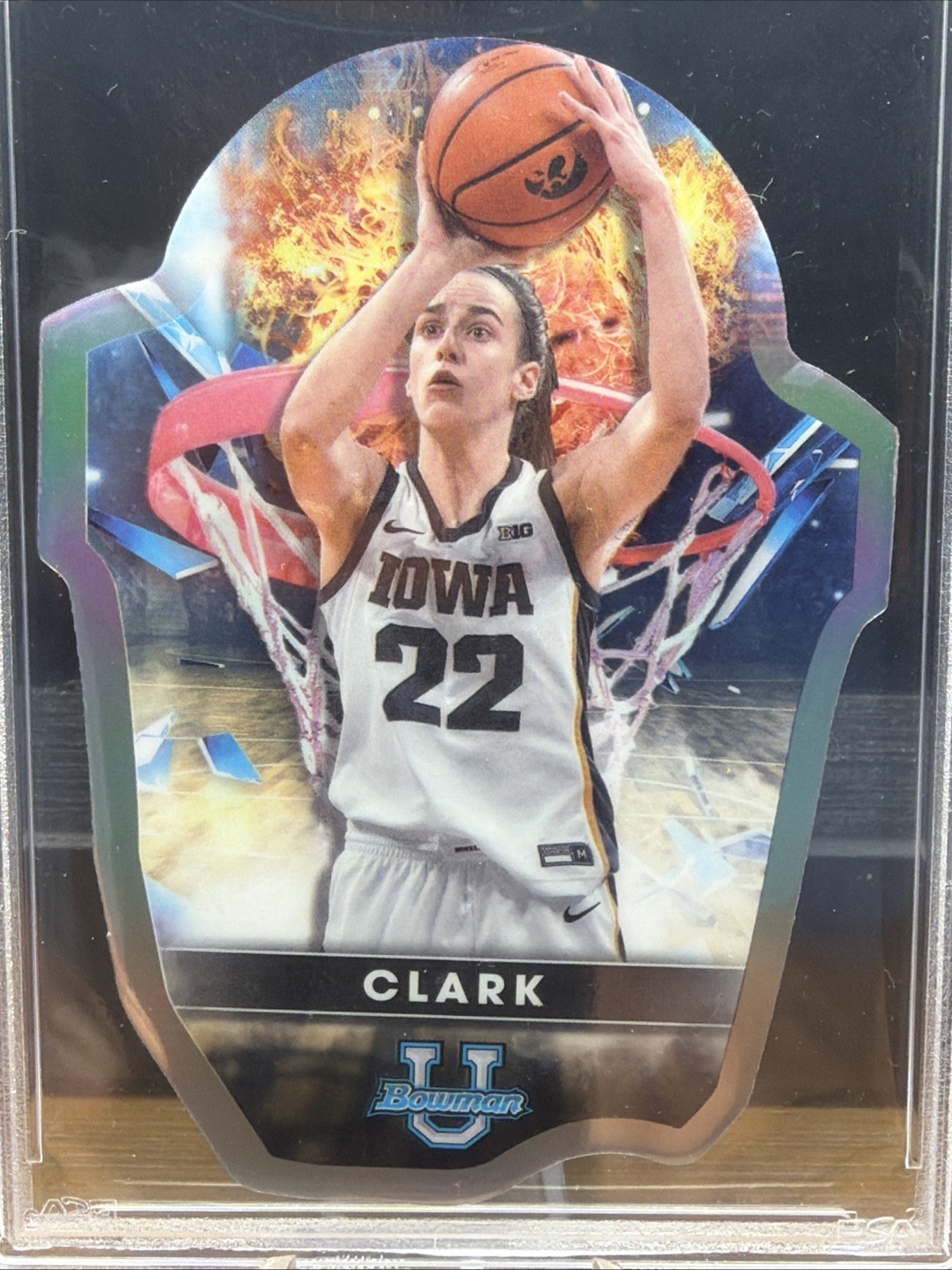 CAITLIN CLARK 2022-23 BOWMAN U BEST BUCKETS DIE CUTS RC #BB 18 PSA 10 GEM MINT view 2
