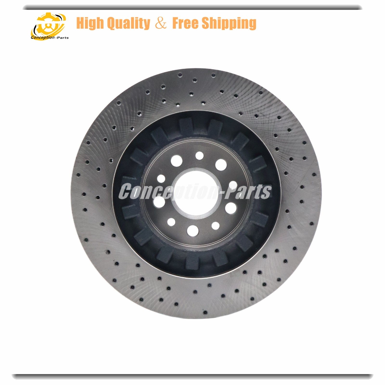 New Set of 2 Front Brake Rotors Fit Maserati Ghibli Quattroporte 2017-2021