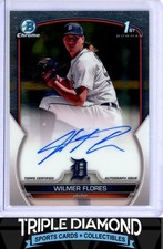 2023 Bowman Chrome 1st Wilmer Flores Prospect Autograph Auto Tigers E619