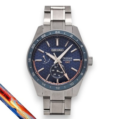 Seiko Presage Sharp Edged Series GMT SARF001 6R6400C0 SS Blue 42mm Automax