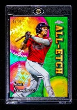 Jose Ramirez RARE REFRACTOR GREEN LOGO COLORBLAST PRIZM INVESTMENT CARD SSP /99