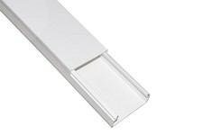 CANALINA PASSACAVI IN PVC MM 60X25 MT 2 CON COPERCHIO SCORREVOLE BIANCO