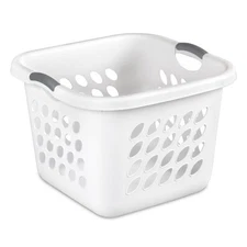 Sterilite 12178006 1.5 Bushel/53 Liter Ultra Square Laundry Basket, White Basket