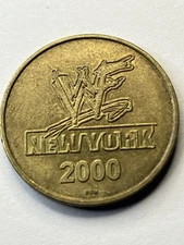 WWF 2000 Vintage Arcade Token Times Square World Wrestling Federation Rare #ua1
