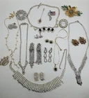 Vintage Jewelry Lot Rhineston Costume Jewelry