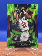2025 Panini Select Concourse Emeka Egbuka Neon Green Shock Prizm /699 (RC) #37