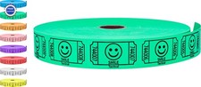 Raffle Tickets 2000 Smile Green 1 of 8 Colors Single Roll for Events Entry Class