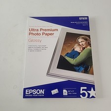 Epson 5 Star Ultra Premium Photo Glossy Paper 8.5" x 11" 50 Sheets