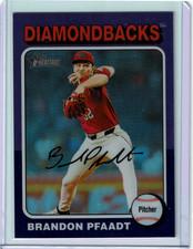 2024 Topps Heritage High Number - Chrome Purple Refractor Brandon Pfaadt #656