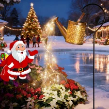 Solar Watering Can Light Garden Outdoor Waterproof Kettle Yard Christmas decor🎄