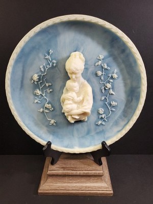 Vintage Lt Blue First Born Plate by Almazetta Casey for Avondale 