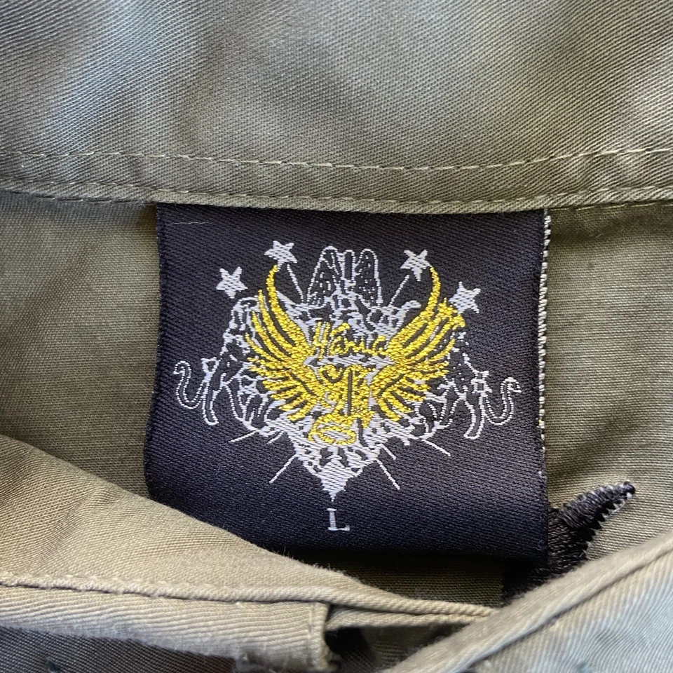 Camisa Hama Para Hombre Battle Cry Militar Estilo Grunge Deslumbrante Bordada Grande Foto 3 de 4