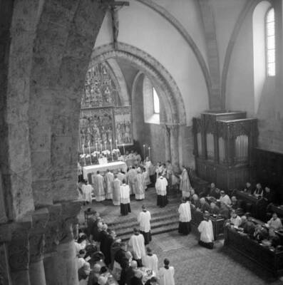 Celebration diocese Chur 1950 1950 Historic Switzerland Old Photo