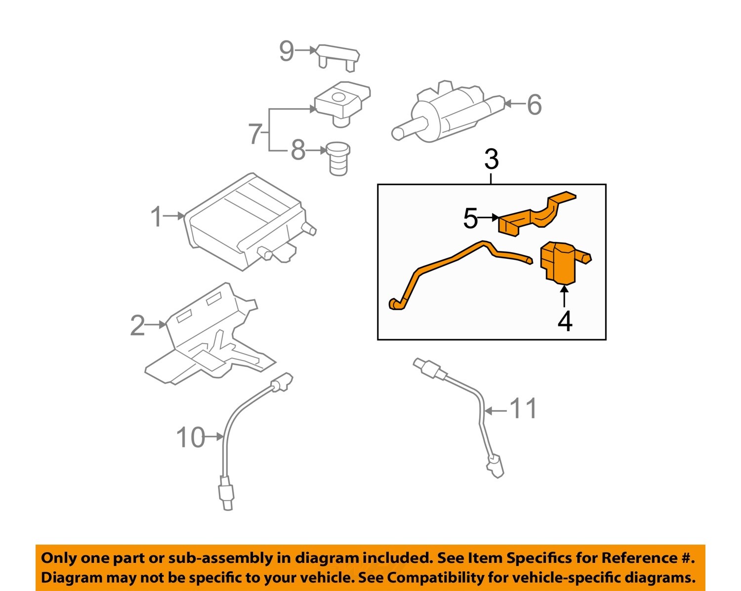 20072013 TAHOE YUKON EVAP CANISTER SOLENOID (VENT) NEW GM 23481275