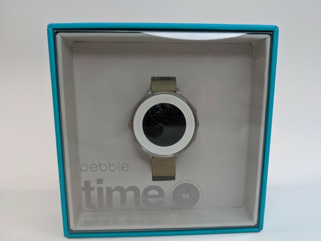 pebble time round 14mm smartwatch