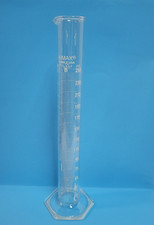 KIMAX Glass 250mL Single Scale TD Graduated Cylinder Hex Base 20024-250 B