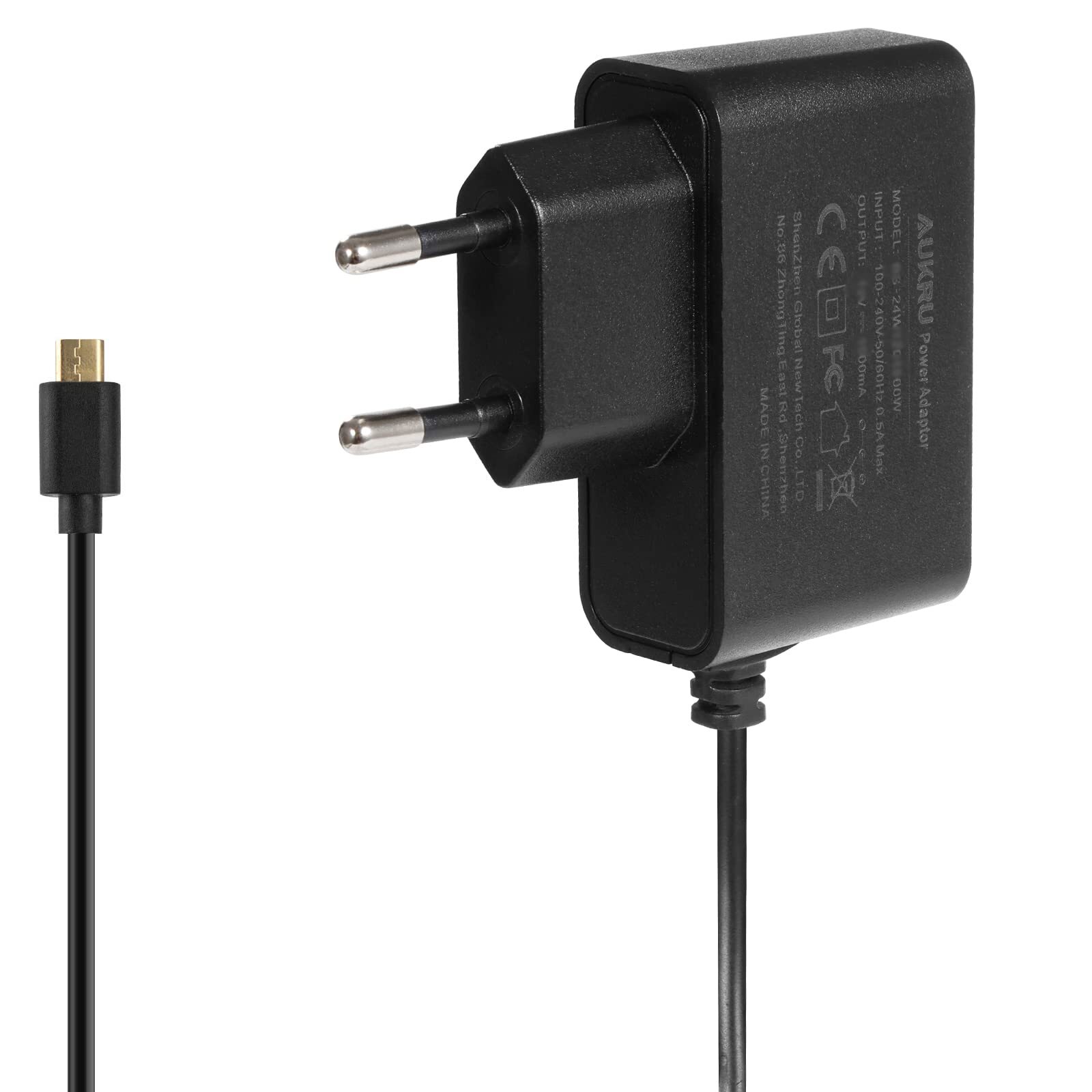 Aukru Caricabatterie 5V 3A 3000mA Micro USB Alimentatore per Raspberry Pi 3 M...