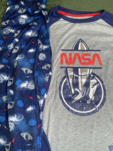 Nwt 18 NASA outer space exploration astronauts planets pajamas sleep on it BTS - Picture 3 of 7