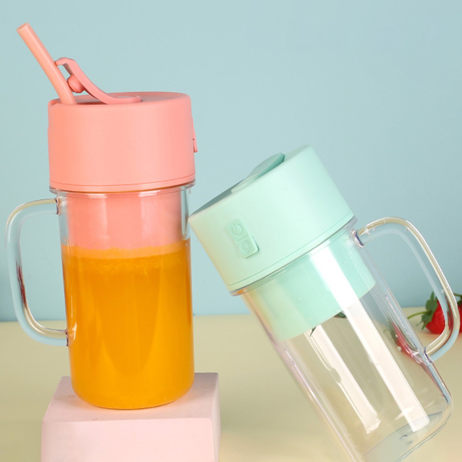 420ml Silicone Straw No Need to Open the Lid More Freshness Straight