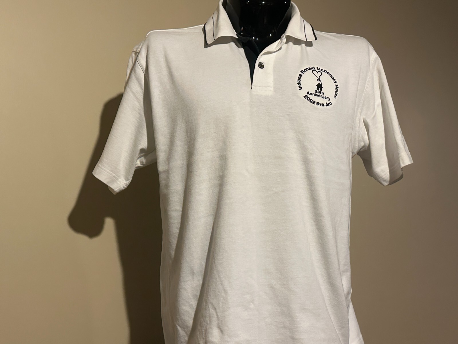Vintage Ronald Mcdonald house Pro-Am 2002 golf championship promo polo shirt Med