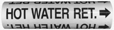 Made in USA Pipe Marker with Non-Potable Water Legend and Arrow Graphic 4-5/8...