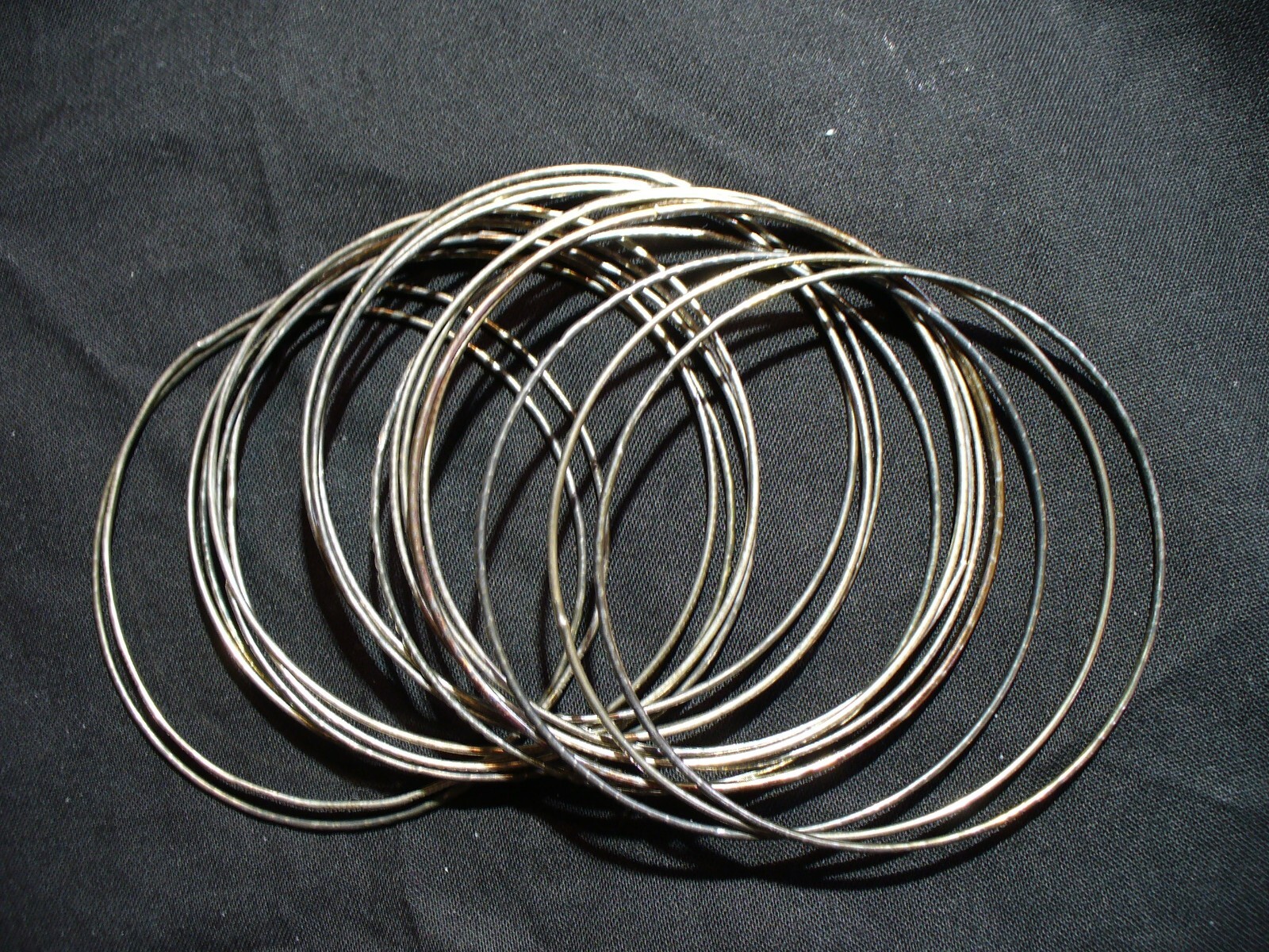 Nineteen Ring Delicate Silver Plated Bangle Brace… - image 5