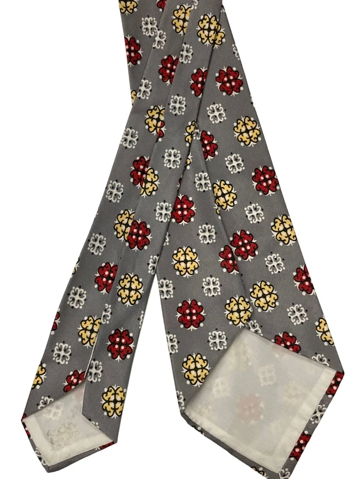 Corbata ROCKABILLY SWING Plateada Años 40 Roja ATÓMICA Geométrica Hollywood De Colección Foto 2 de 3