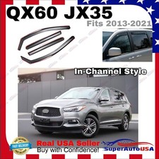 Fit Qx60 Jx35 2013-21 In-channel Vent Window Visors Rain Shade Guard Deflectors