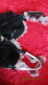 ANN SUMMERS UNDERWIRED BLACK/PINK CAMI SUSPENDER SIZE 8 NWT  'FROU FROU'