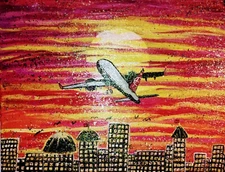 acrylic painting by the original artist travel 