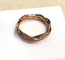 Pandora Twist of Fate Clear CZ Ring 180892CZ Many Sizes+ GIFT BOX +POLISH CLOTH