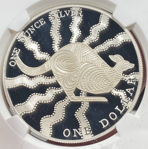 2002 AUSTRALIA $1 SILVER 1 OZ ABORIGINAL KANGAROO NGC PF 70 ULTRA CAMEO