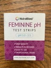 NutraBlast Feminine pH Test Strips 3.0-5.5 - Easy To Use