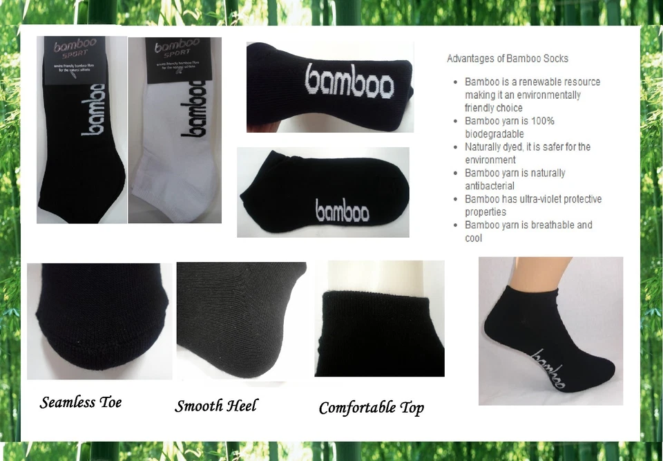 7Prs Men Women Bamboo Low Cut Work Sport Ankle Cushion SOCKS Odor Resistant Bulk - image 2 of 4