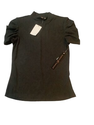 Almost Famous Top Size Medium Black Short Sleeves