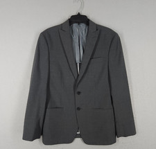 John Varvatos Blazer Mens 38R Gray Wool Blend Structured 2 Button Sport Coat