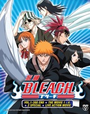 Bleach 366 Episoden 4 Filme 2 Specials Japanischer Anime DVD + Live Action Film