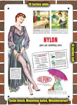 Metal Sign - 1949 Du Pont Nylon- 10x14 inches