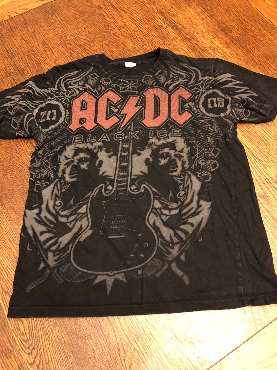 AC/DC Black Ice Graphic Shirt Sz M | eBay