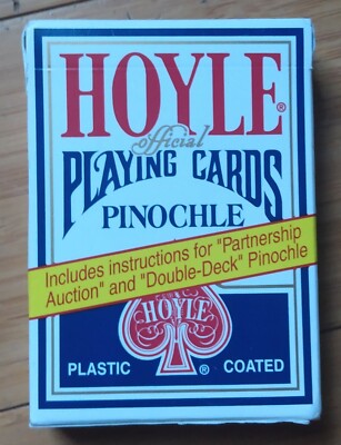 Hoyle Pinochle Playing Cards -Instructions for Partnership Auction & Double Deck