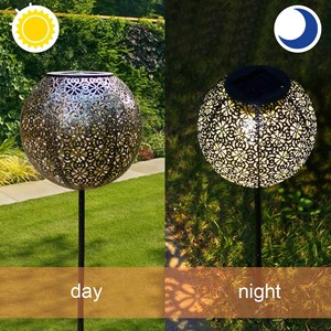 Solarleuchte Garten Solarlampe Led Gartenlampen Erdspiess Dekoleuchte Kugel Neu Ebay