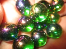 2 POUNDS 5/8 INCH GREEN LUSTERED FINISH MEGA / VACOR MARBLES