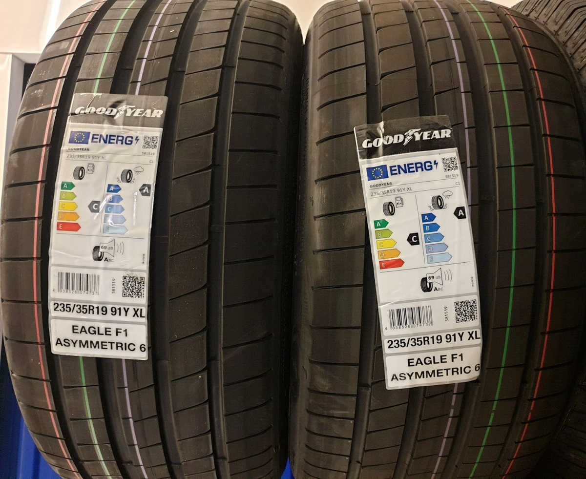 2X NEW GOODYEAR F1 EAGLE ASYMMETRIC 6 235/35 ZR19 XL 91Y TYRES 235