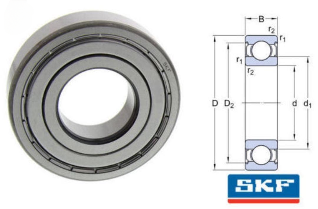 SKF 6209-2Z C3 Deep Groove Ball Bearing – Metal Shielded, 45x85x19 Mm, Made In Italy